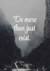 Do morethan just exist